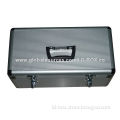 Stripe Panel Aluminum Tool Case with Removable Plastic Tray Inside